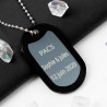 Dog tag gravé et silencieux noir