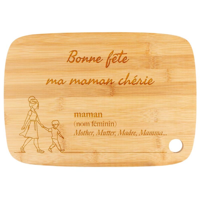 Planche à découper maman personnalisée