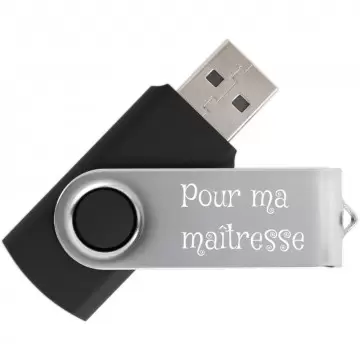 Clé USB noire twister 16 Go gravée
