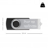 Taille de la clef USB noire