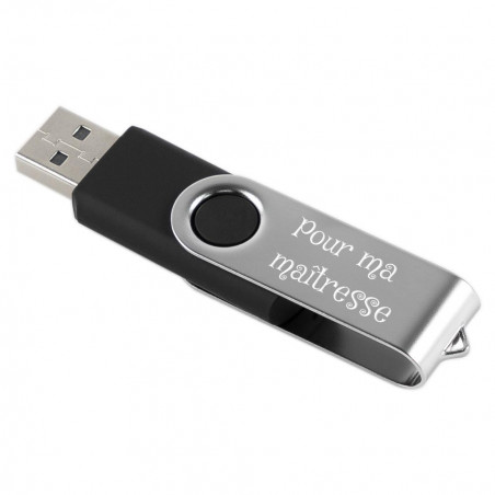 Clé USB noir twister personnalisable