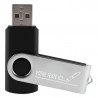 Clé USB noir twister avec gravure texte