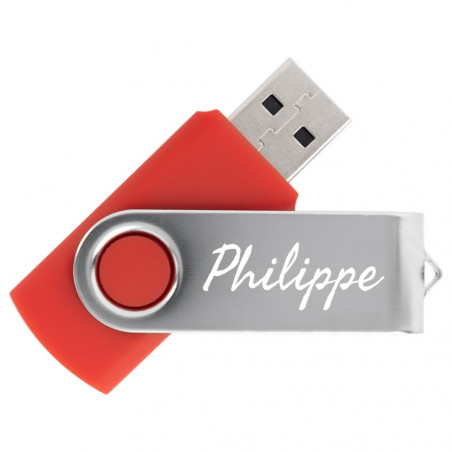 Clé USB twister rouge personnalisable
