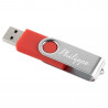 Clé USB twister rouge avec personnalisation texte