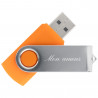 Gravure texte personnalisable clé USB twister orange