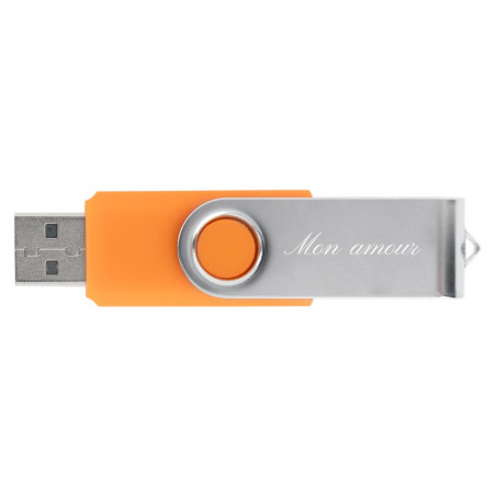 Clé USB orange personnalisable