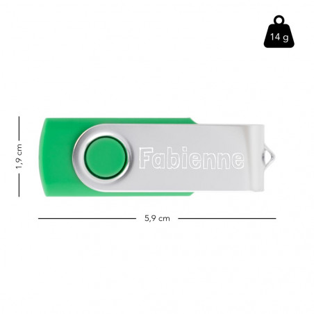 Taille de la clé USB twister vert