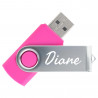 Clé USB rose personnalisable gravé