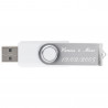 Clef USB twister blanche gravée texte