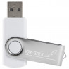 Clé USB twister blanche avec gravure texte