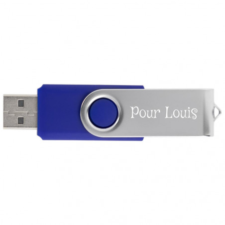 Clef USB bleu personnalisable