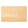 Carte USB en bois avec personnalisation texte