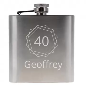 Flasque anniversaire à Whisky personnalisée | Flasque inox unique
