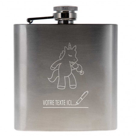 Flasque à whisky licorne personnalisée