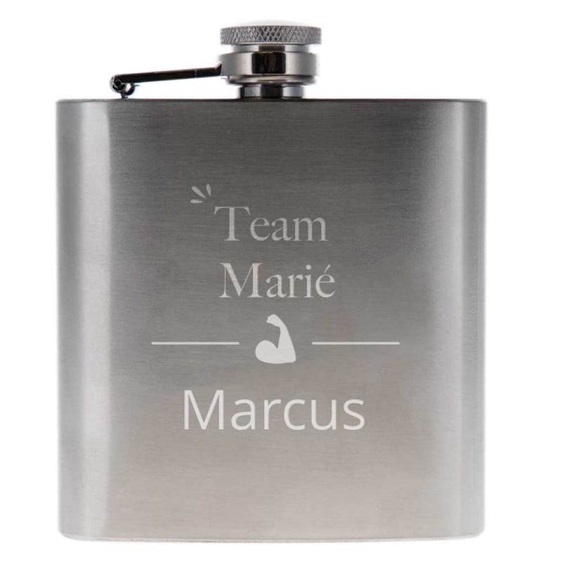 Flasque team marié gravé