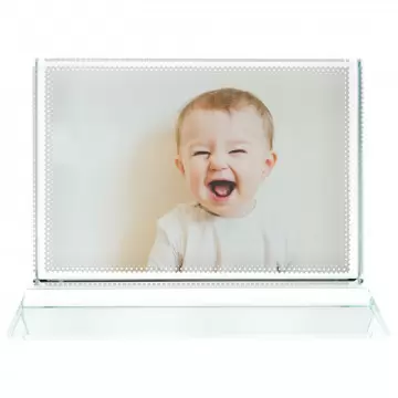 Cadre photo personnalisé en verre