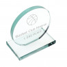 Cadre rond personnalisable en verre transparent