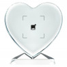 Coeur verre personnalisé photo
