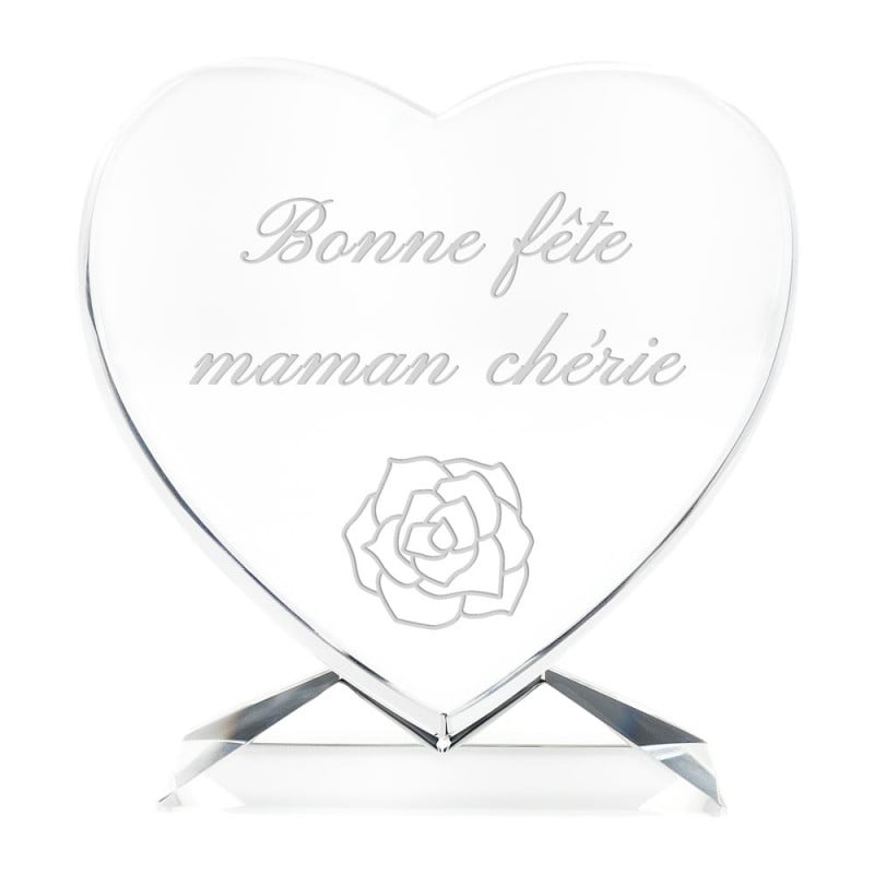 coeur verre avec message
