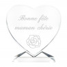 coeur verre avec message