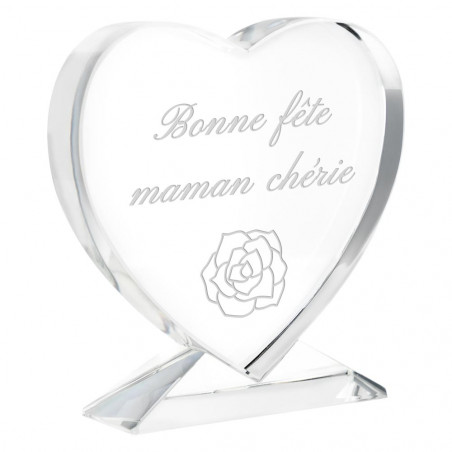 Coeur verre personnalisé