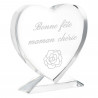 Coeur verre personnalisé