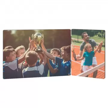 Cadre double asymétrique personnalisé avec 2 photos