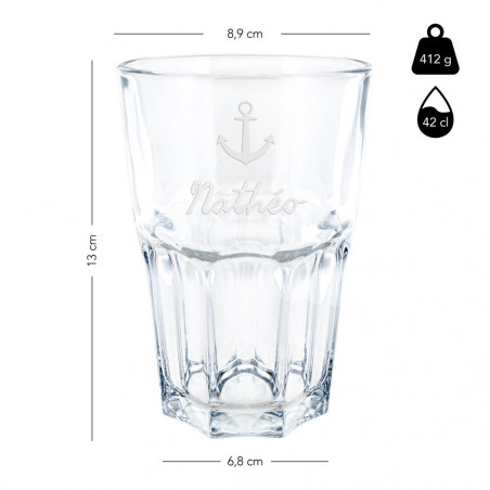 Verre à soda personnalisé