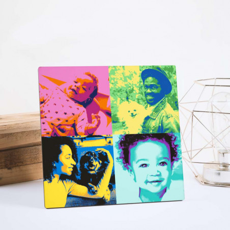 Cadre bois pop art personnalisé