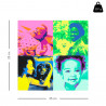 Taille du cadre bois pop art