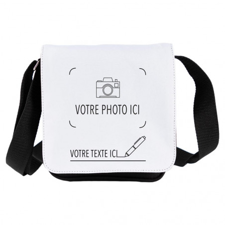 Besace noir personnalisable avec impression photo