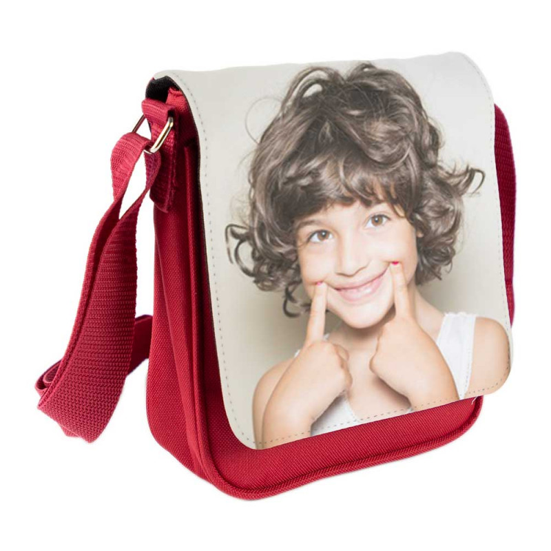 Besace rouge personnalisable