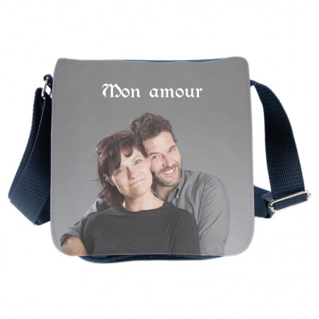 Besace bleu personnalisée