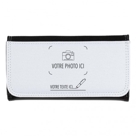 Impression photo sur ce grand portefeuille en simili cuir
