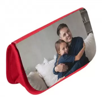 Trousse rouge personnalisable avec photo imprimée