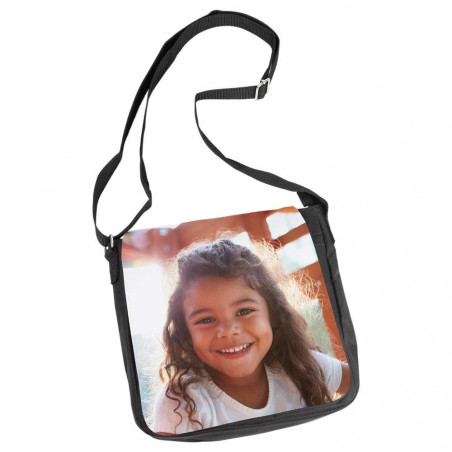 Sac noir personnalisable photo