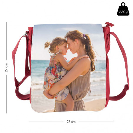 Taille du sac rouge en textile