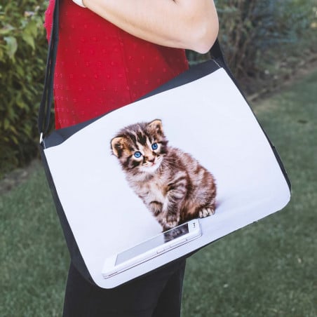 Grande sacoche textile personnalisable
