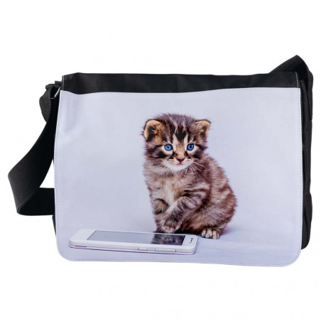 Grande sacoche textile avec photo
