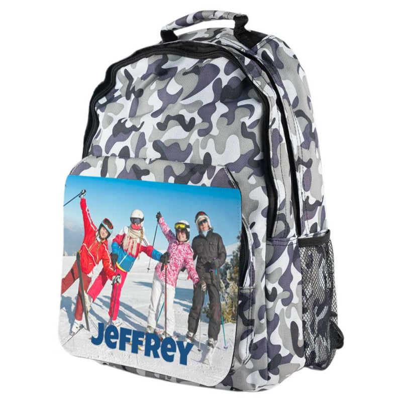 Sac à dos camouflage avec photo imprimée