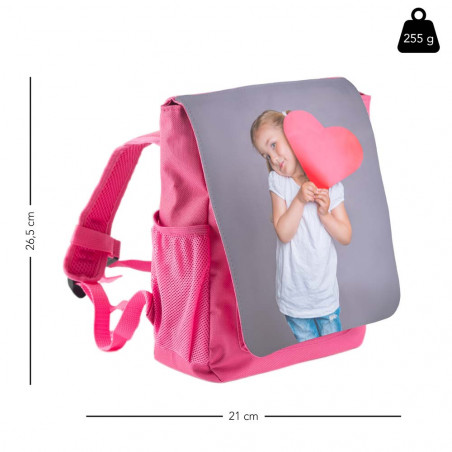 Taille du sac à dos enfant rose