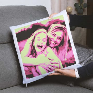 Coussin Pop Art personnalisé photo