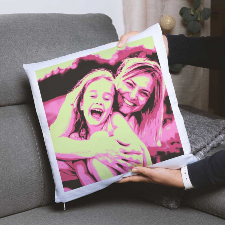 Coussin Pop Art personnalisé photo