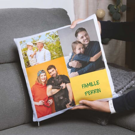 Housse de coussin pele mele photos