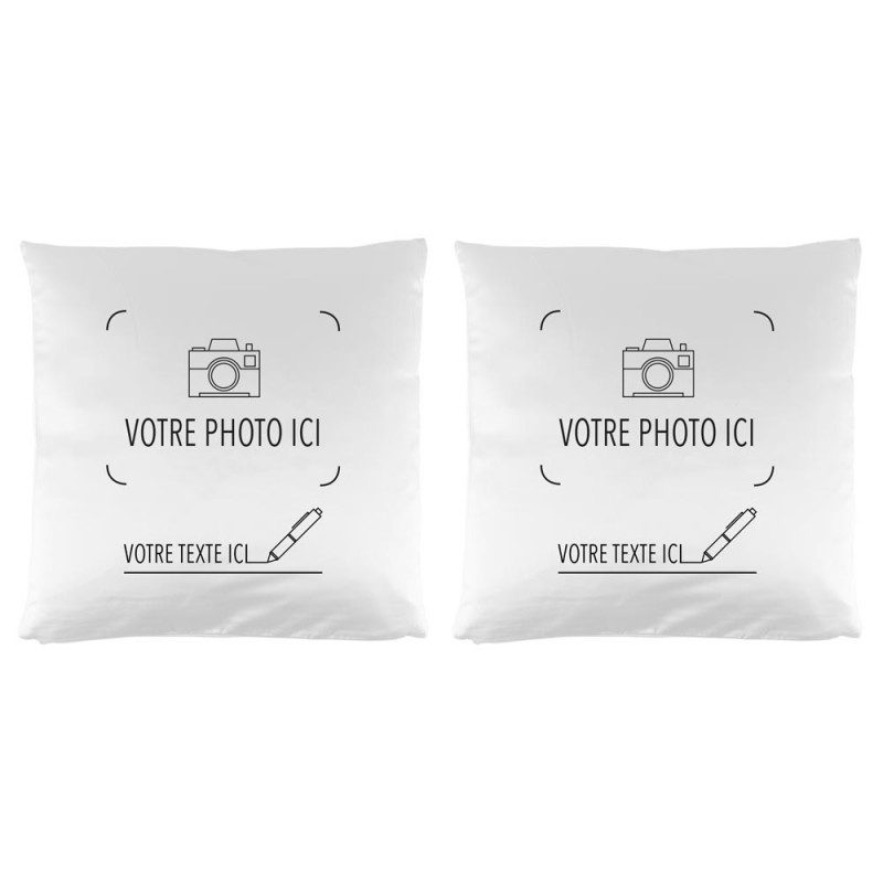 Coussin Personnalisé 40×40 Cm Recto-Verso – Photo + Texte, Idée Cadeau Fête Des Mères, Anniversaire
