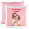 Coussin personnalisé verso rose
