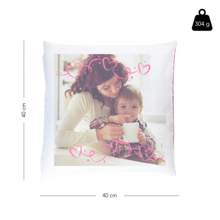 Coussin fuchsia personnalisable