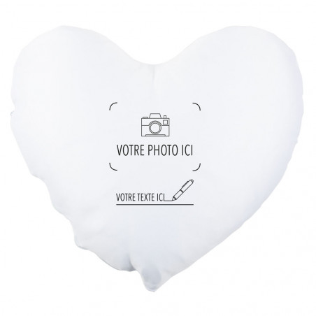 Coussin cœur avec photo à imprimer