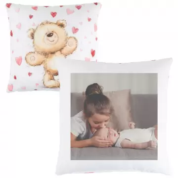 Coussin Nounours personnalisé avec photo imprimée