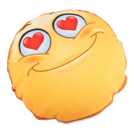 Coussin smiley rond verso